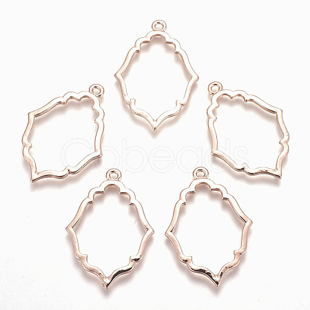 Rack Plating Alloy Open Back Bezel Pendants LS-X-PALLOY-Q351-06RG-FF-1