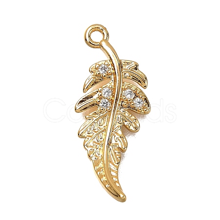 Brass Micro Pave Cubic Zirconia Pendants KK-B152-13A-G-1
