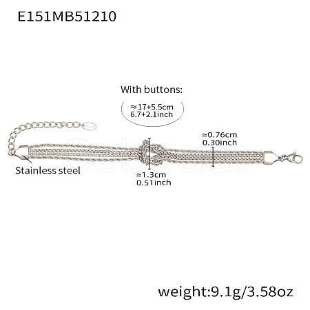 304 Stainless Steel Chain Bracelets FS-WGBD21A-02-1