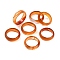 Dyed & Heated Natural Agate Finger Rings for Women, Chocolate, 5.5mm, Inner Diameter: 17~17.5mm