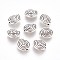 Tibetan Style Alloy Beads, Lead Free and Cadmium Free, Flat Round, Antique Silver, 11.5x4mm, Hole: 1.5mm