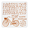 PET Hollow Out Drawing Painting Stencils, for DIY Scrapbook, Photo Album, Bicycle Pattern, 300x300mm