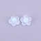 Transparent Acrylic Beads, Frosted, DIY Accessories, Clear, Flower, Alice Blue, 16.5x17x9.5mm, Hole: 2.5mm