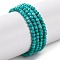 Natural Howlite Beads Strands, Dyed, Faceted, Rondelle, Light Steel Blue, 2.5x2mm, Hole: 0.6mm, about 195~208pcs/strand, 15.16~15.35''(38.5~39cm)