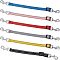 CHGCRAFT 6Pcs 6 Colors Adjustable PP Pet Dog Extended Leash, Reflective Traction Ropes, with Alloy Swivel Clasps, Mixed Color, 248~345x15.5x3mm, 1pc/color