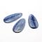 Teardrop Natural Kyanite/Cyanite/Disthene Pendants, 32~34x13~15x3mm, Hole: 2mm, about 5pcs/20g