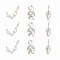 150pcs Silver Color Plated Iron Bead Tips, Calotte Ends, Clamshell Knot Cover, 8mm long, 4mm wide, hole: 1.5mm,150pcs/10g