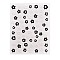 Nail Art Stickers, Self-adhesive, For Nail Tips Decorations, Flower, Black & White, 10x8cm