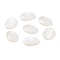 Natural Freshwater Shell Cabochons, Oval, WhiteSmoke, 13x9x3mm