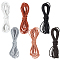 PandaHall Elite 24 Yards 6 Colors Cowhide Leather Cord, Round, Mixed Color, 2mm, about 4 yards(3.65m)/color