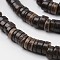 Dyed Natural Coconut Disc Bead Strands, Coffee, 9x2~6mm, Hole: 3mm, about 108pcs/strand, 15.7 inch