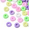 Handmade Polymer Clay Beads, Heishi Beads, Disc/Flat Round, Mixed Color, 4x0.5~1.5mm, Hole: 1.5mm, about 66600pcs/1000g