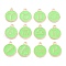 Alloy Enamel Pendants, Flat Round with Constellation, Pale Green, 15x12x2mm, Hole: 1.5mm, about 12pcs/set