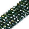 Electroplate Glass Beads Strands EGLA-A034-T4mm-B28-4