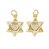 Brass Micro Pave Cubic Zirconia Pendants KK-Z120-17G-1