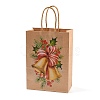 Christmas Theme Printed Kraft Paper Bags with Handles ABAG-M008-08C-1