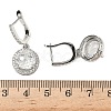 925 Sterling Silver Micro Pave Cubic Zirconia Hoop Earrings EJEW-B147-01B-01-5