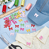 48Pcs 6 Colors Bowknot Polyester Embroidery Sew on Cloth Patches DIY-BC0015-84-4