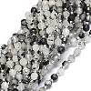 Natural Black Rutilated Quartz Beads Strands G-O201B-11-1