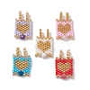 Glass Seed Beaded Pendants PALLOY-MZ00227-02-1