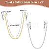 2Pcs 2 Style Iron Clip Pocket Watch Chain DIY-UN0003-62-3