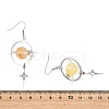 Natural Yellow Hematoid Quartz & Alloy Pendant Dangle Earrings EJEW-TA00818-02-5