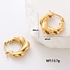 Stainless Steel Twist Hoop Earrings  CQ6723-2-1