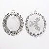 Tibetan Style Alloy Big Pendant Cabochon Settings LS-TIBEP-553-AS-FF-4