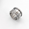 Retro Rotatable 304 Stainless Steel Finger Rings FS-WG84C22-41-1
