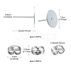 100Pcs 304 Stainless Steel Stud Earring Findings STAS-YW0001-43A-5