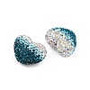 Gradient Color Heart Shaped Polymer Clay Rhinestone Beads CLAY-NH0002-03C-2