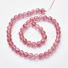 Cherry Quartz Glass Beads Strands Z0ND1013-2