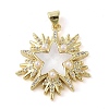 Brass Micro Pave Clear Cubic Zirconia Pendants KK-Q813-12A-G-1