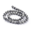 Natural Map Stone/Picasso Stone/Picasso Jasper Beads Strands X-G-G047-8mm-2