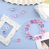 24Pcs 3 Colors Transparent Glass Round Beads GLAA-CA0001-55-6