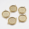 Zinc Alloy Cabochon Connector Settings PALLOY-A15774-AG-LF-1