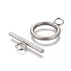 Tarnish Resistant 304 Stainless Steel Toggle Clasps STAS-P248-03P-2