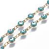 3.28 Feet 304 Stainless Steel Enamel Chains X-CHS-P006-02G-02-2
