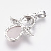 Natural Rose Quartz Pendants X-G-G651-A10-3