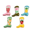 Boot Baking Paint Glass Enamel  Beads LAMP-C020-02-2