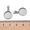304 Stainless Steel Pendant Cabochon Settings STAS-L282-010P-04-3