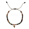 Gothic Style Natural Mixed Gemstone Braided Bead Bracelets for Women Men XZ1206-1