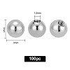 100Pcs 304 Stainless Steel Round Ear Nuts STAS-GO0001-04-2