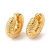 Rack Plating Brass Textured Round Cuff Earrings EJEW-R150-02G-1