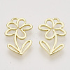 Rack Plating Alloy Open Back Bezel Pendants X-PALLOY-N150-38-2