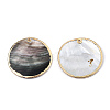 Natural Black Lip Shell Pendants SSHEL-N034-127B-01LG-3