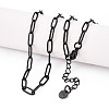 Ion Plating(IP) 304 Stainless Steel Paperclip Chain Necklace NJEW-D045-14B-03-1