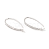 Anti-Tarnish Rhodium Plated 925 Sterling Silver Micro Pave Cubic Zirconia Earring Hooks STER-F041-88P-3