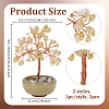 2Pcs 2 Styles Natural Green Aventurine & Yellow Quartz Chips Tree of Life Decorations AJEW-OC0014-06A-2