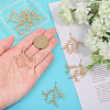 8Pcs Brass Leaf Pendants KK-CA0002-79-3